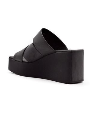 Black leather wedge sandal VIC MATIE' | 1K5704DK20H060101.